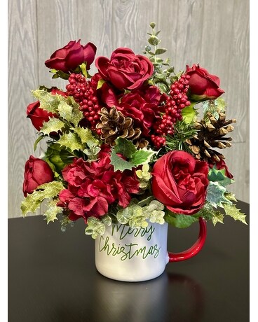 Wintery Snowman Mug Arrangement Custom product