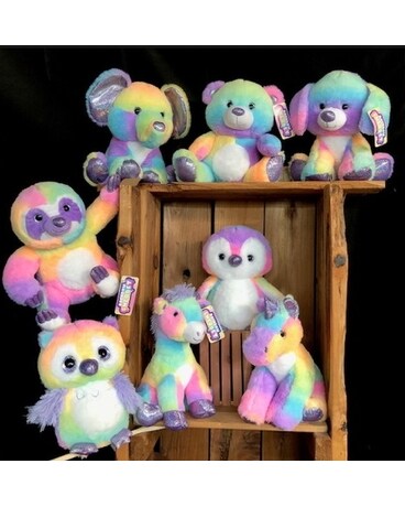 Rainbow Plush Flower Arrangement