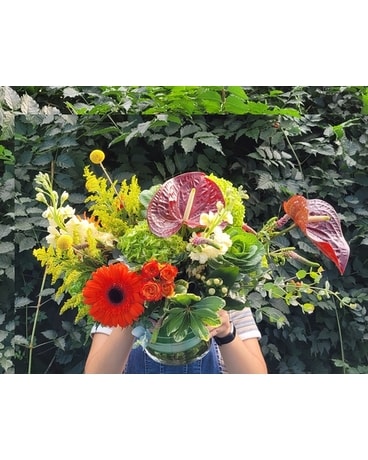 Designer's Choice With Anthurium Flower Arrangement