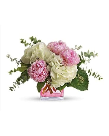 Peonies and Hydrangea Flower Arrangement