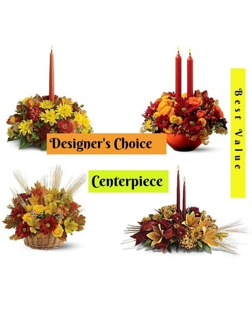 Designer's Choice Centerpiece For Fall Flower Arrangement