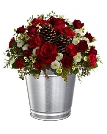 Rustic Winter Flower Arrangement