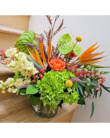 Bird of Paradise and Anthurium Flower Arrangement