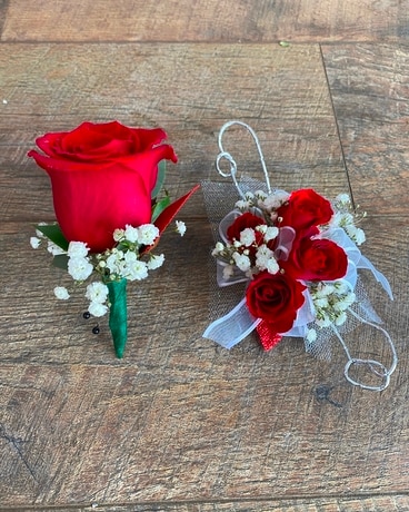 Corsage & Boutonniere - Elegant Evening Flowers