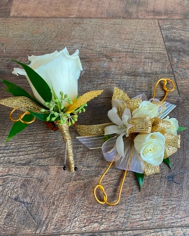 Corsage & Boutonniere - Gold Medalist Flowers