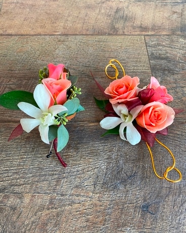 Corsage & Boutonniere - Just Peachy Flowers