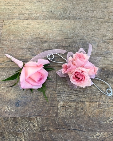 Corsage & Boutonniere - Tickled Pink Flowers