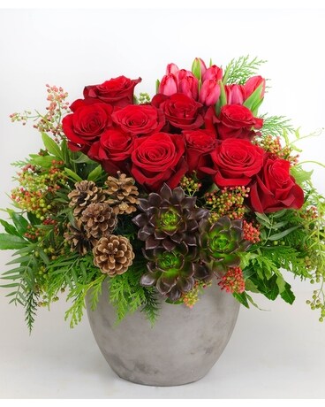 Yuletide Greetings Flower Arrangement