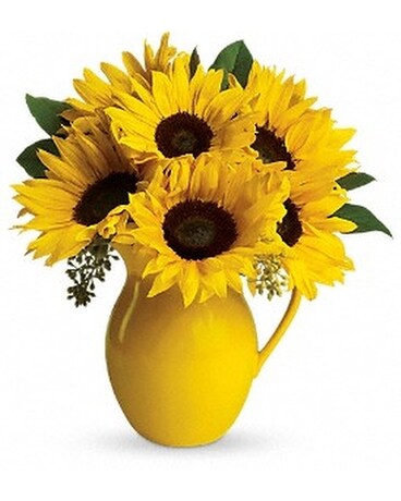 Pitcher of Sunflowers Flower Arrangement