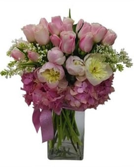 Pretty in Pink Tall Flower Bouquet