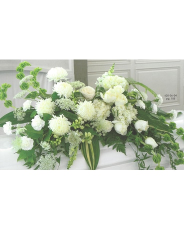 Peaceful Sanctuary Casket Spray Flower Arrangement