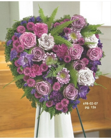 Love Always Heart Easel Flower Arrangement