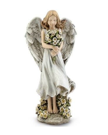 Angel Holding Flowers Bouquet #13006 Gifts