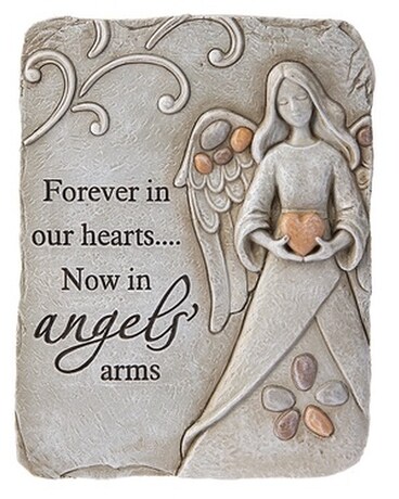 Forever in our hearts-Pebble Angel Plaq #ER65746-B Gifts