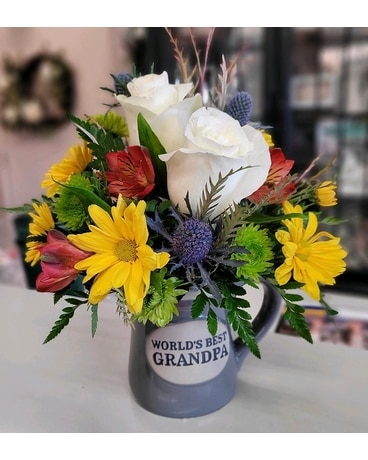 World's Best Grandpa Flower Arrangement