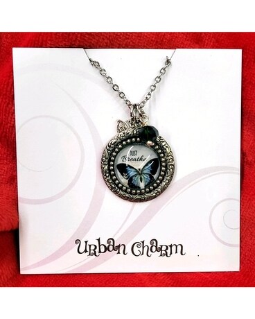 Just Breathe Necklace Flower Arrangement