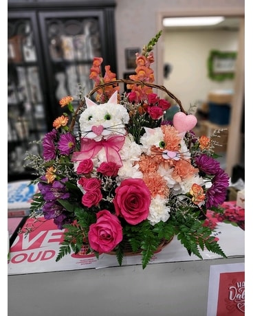 Curious Kittens Flower Arrangement