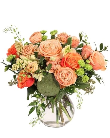 A Pinch of Peach Flower Arrangement
