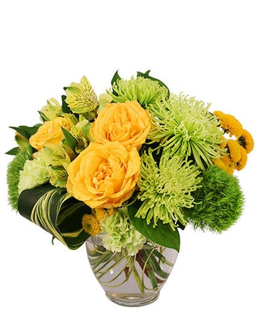 Lush Lemon Roses Flower Arrangement