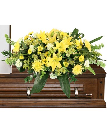 Morning Sunshine Casket Spray Flower Arrangement