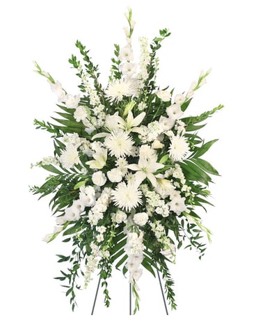 Pure Solace Standing Spray Flower Arrangement