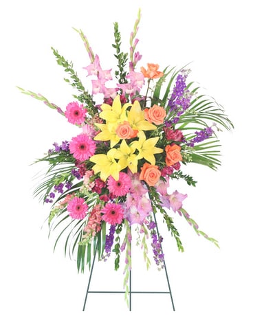 Uplifting Sendoff Tribute Flower Arrangement