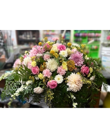 Morning Sunrise Casket Spray Flower Arrangement