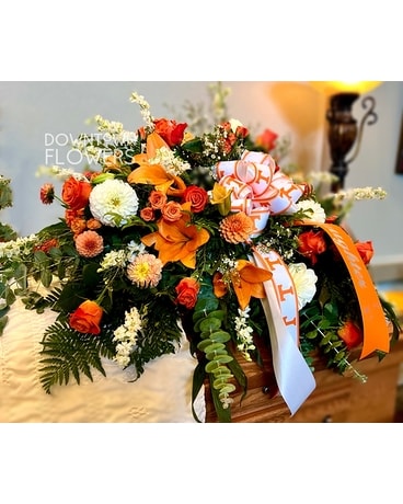 University of Tennessee Casket Spray Flower Arrangement
