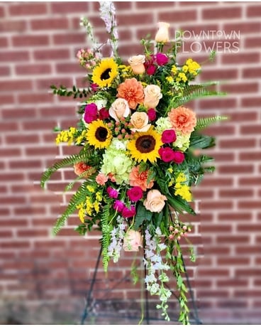 Glorious Fall Standing Spray Flower Arrangement
