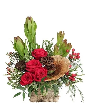 Rustic Rouge Flower Arrangement