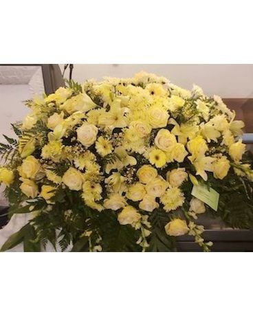 Morning Glory Casket Spray Flower Arrangement