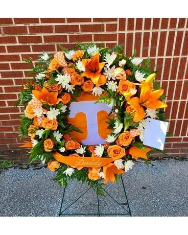 Go Vols standing spray Flower Arrangement