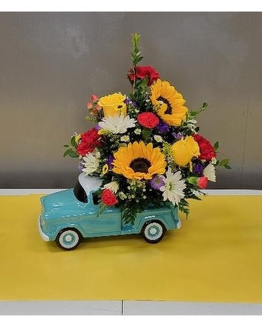 Teleflora's '55 Chevy Pickup Flower Arrangement