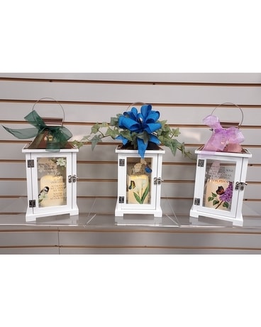 Picturesque Memorial Lantern Flower Arrangement