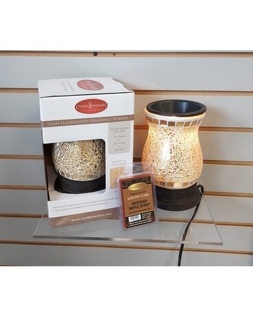 Glass Illumination Fragrance Warmer Flower Arrangement