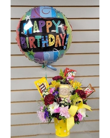 Birthday Party Arrangement Flower Arrangement