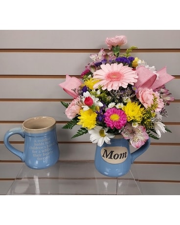 Mom Mug Bouquet Flower Arrangement