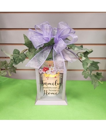 Family Lantern Flower Arrangement