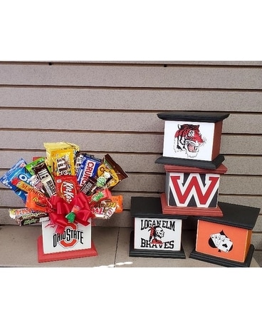 OSU Candy Bouquet Flower Arrangement