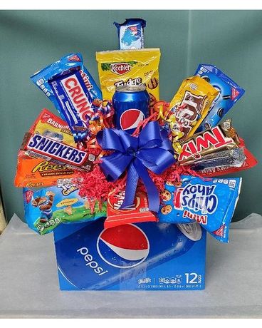Pepsi Snack Pack Flower Arrangement