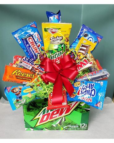 Mountain Dew Snack Pack Flower Arrangement