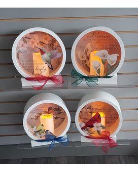 Shadowbox Lantern Flower Arrangement