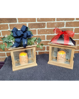 Memorial Lantern Brown Flower Arrangement