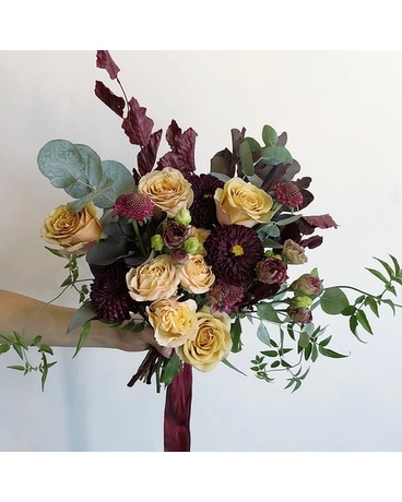 Garnet Wedding Bouquet Flower Arrangement