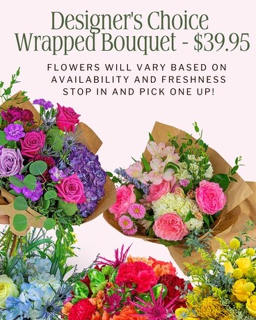 Designer's Choice Wrapped Bouquet Flowers