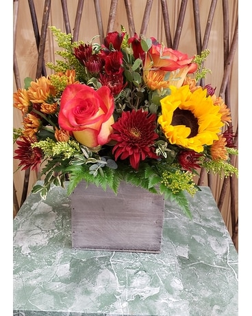 Harvest Glow Bloomnet Flower Arrangement