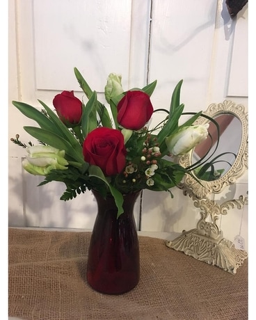 Roses and Tulips Vibe Flower Arrangement