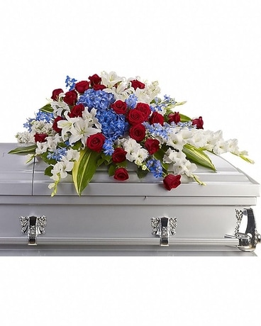 Distinguished Service Casket Spray Funeral Casket Spray Flowers