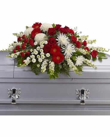 Strength and Wisdom Casket Spray Funeral Casket Spray Flowers