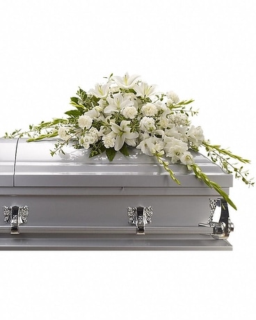 Bountiful Memories Casket Spray Funeral Casket Spray Flowers